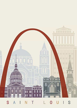 Saint louis skyline poster