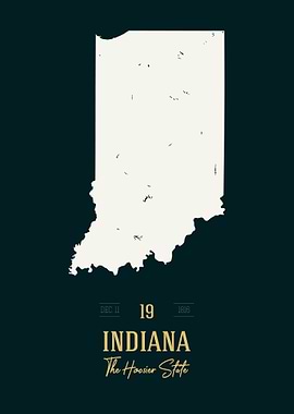 Indiana State Map USA