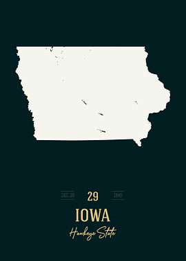 Iowa State Map USA