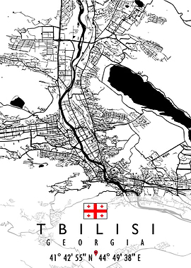 TBILISI MAP GEORGIA