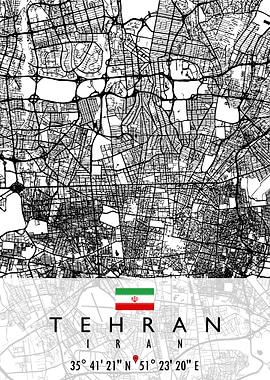 TEHRAN MAP IRAN