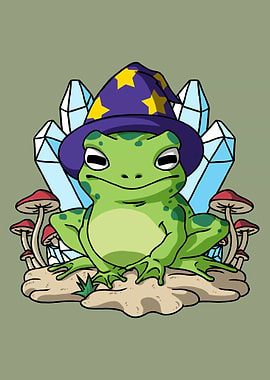 Cottagecore Frog Wizard
