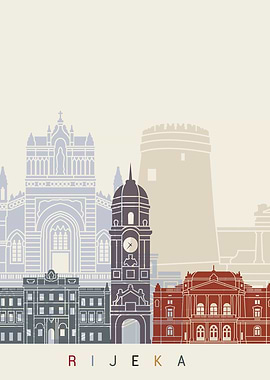 Rijeka skyline poster