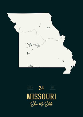 Missouri State Map USA