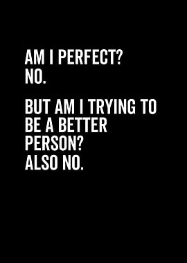 Am I Perfect No I Am