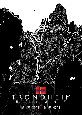 TRONDHEIM MAP NORWAY