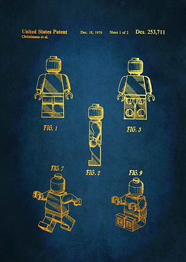 3 Lego Toy Figure Patent