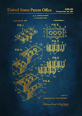 1 Lego Brick Patent
