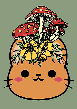 Cottagecore Kawaii Cat