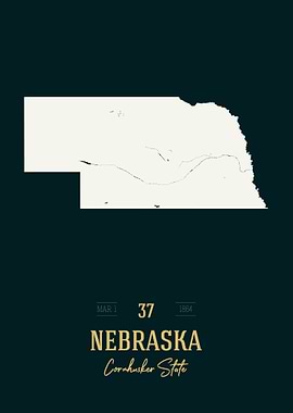 Nebraska State Map USA