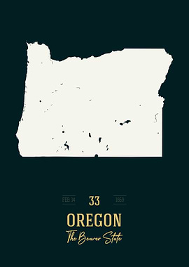 Oregon State Map USA