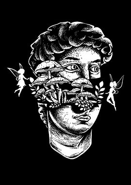 Cottagecore David Statue