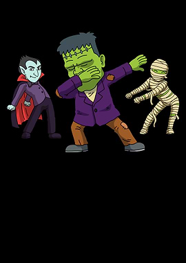 Dabbing Halloween Monster