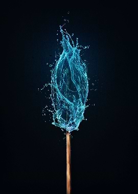 matchstick water flame