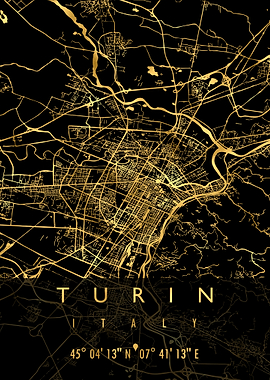 TURIN MAP ITALY