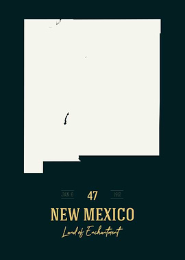 New Mexico State Map USA