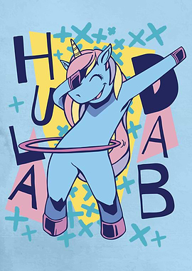 Dabbing Hula Hoop Unicorn