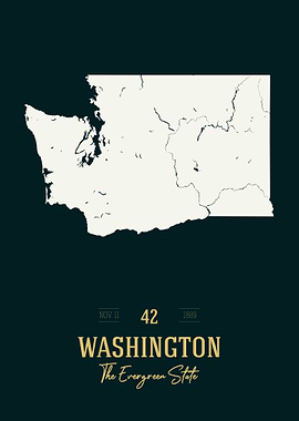 Washington State Map USA