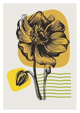 Minimalist Vintage Flower