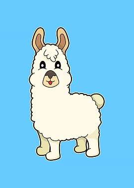 Lama Alpaca Fluffy Funny