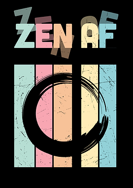 Funny Yoga Zen AF Wall Art