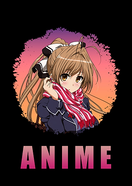 Anime Girl Art in Black