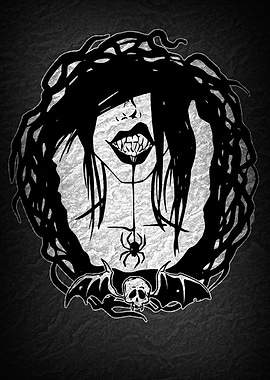 Vampire girl and spider