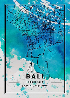Bali Map Indonesia