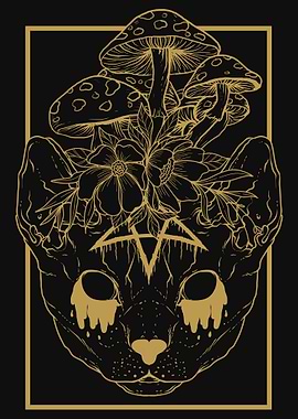 Cottagecore Gothic Cat