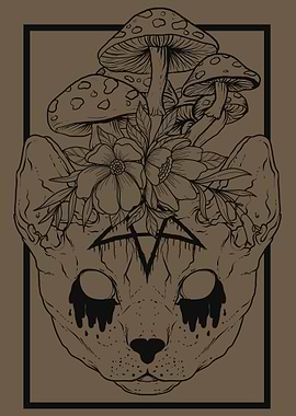 Cottagecore Gothic Cat