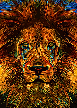Lion Abstract