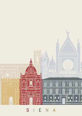 Siena skyline poster