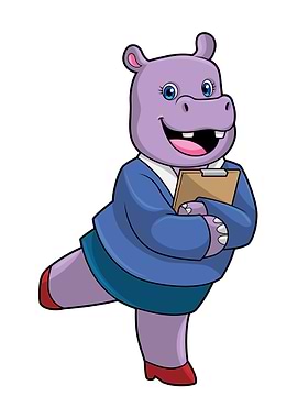 Hippo Secretary Notepad