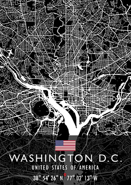 WASHINGTON DC MAP USA