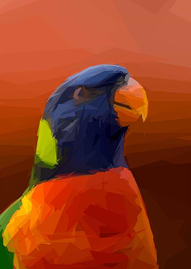 Tropical Parrot Portrait