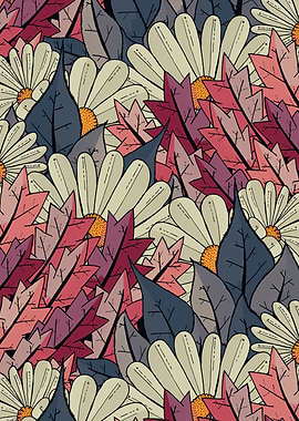 An autumn flower garden