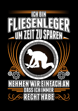 Fliesenleger Spruch