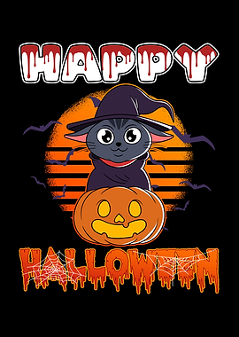 Halloween Spooky Cat Witch