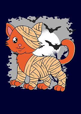 Halloween Mummy Cat