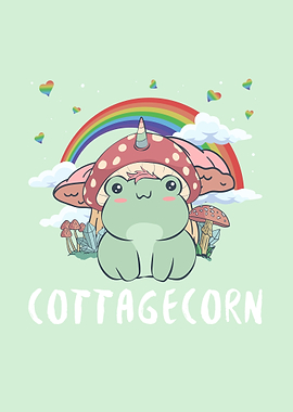 Cottagecore Frog Unicorn