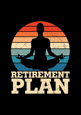 Yoga Retirement Retro Art