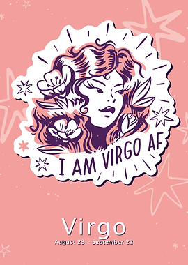 Virgo zodiac sign badge