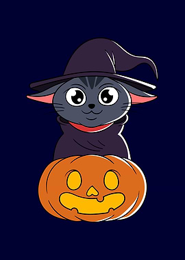 Halloween Witch Cat