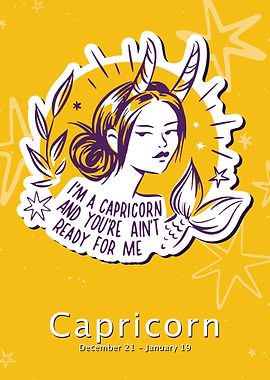 Capricorn zodiac sign badg