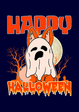 Spooky Halloween Corgi Dog