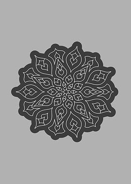 Gray minimal mandala