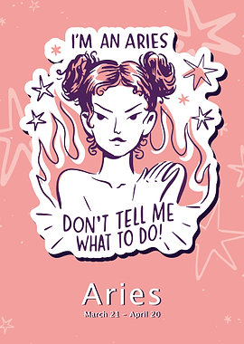 Aries zodiac sign badge