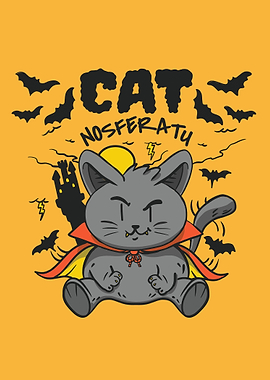 Cat vampire halloween