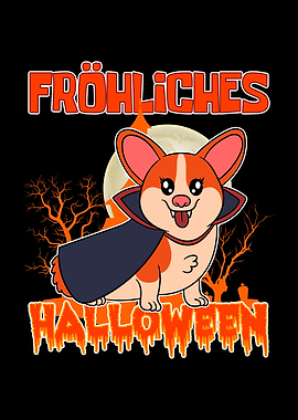 Halloween Corgi Dog Vampir