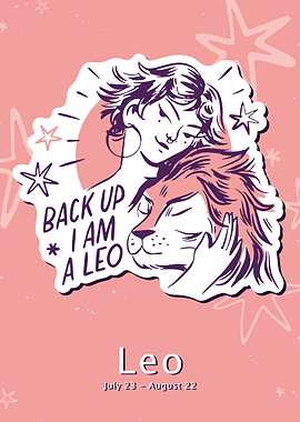 Leo zodiac sign badge